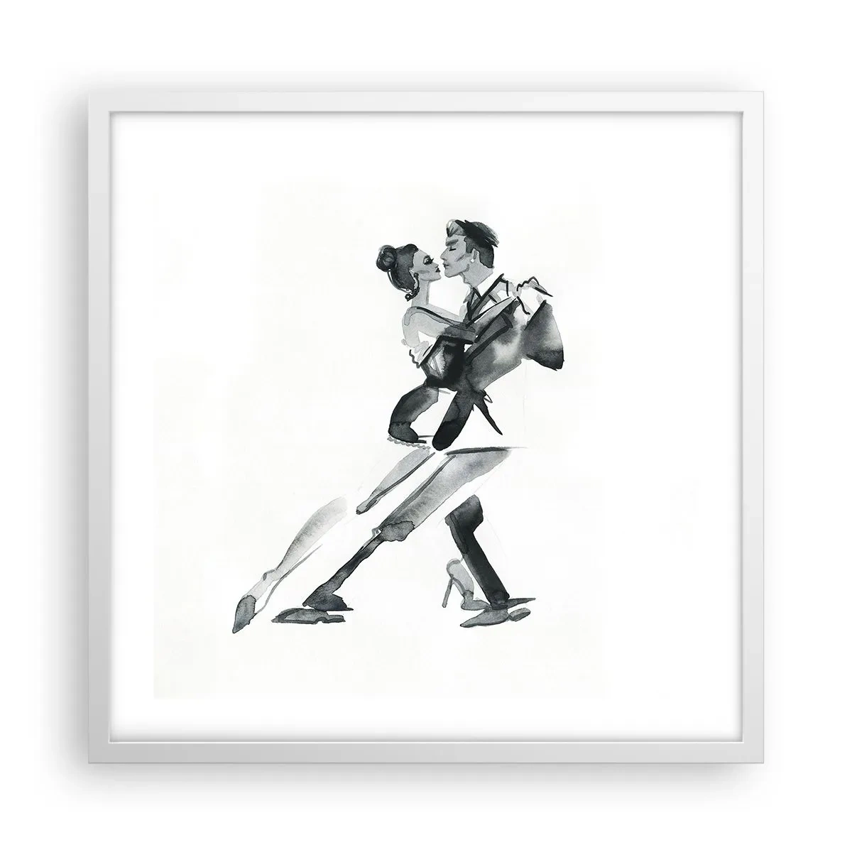 Póster en marco blanco - Todos al son de la música - 50x50 cm