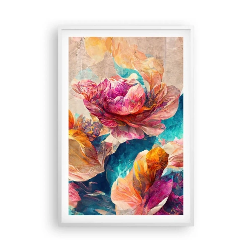 Póster en marco blanco - El colorido esplendor de un ramo - 61x91 cm