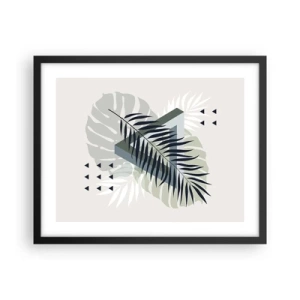 Póster en marco negro - Naturaleza y geometría - 50x40 cm