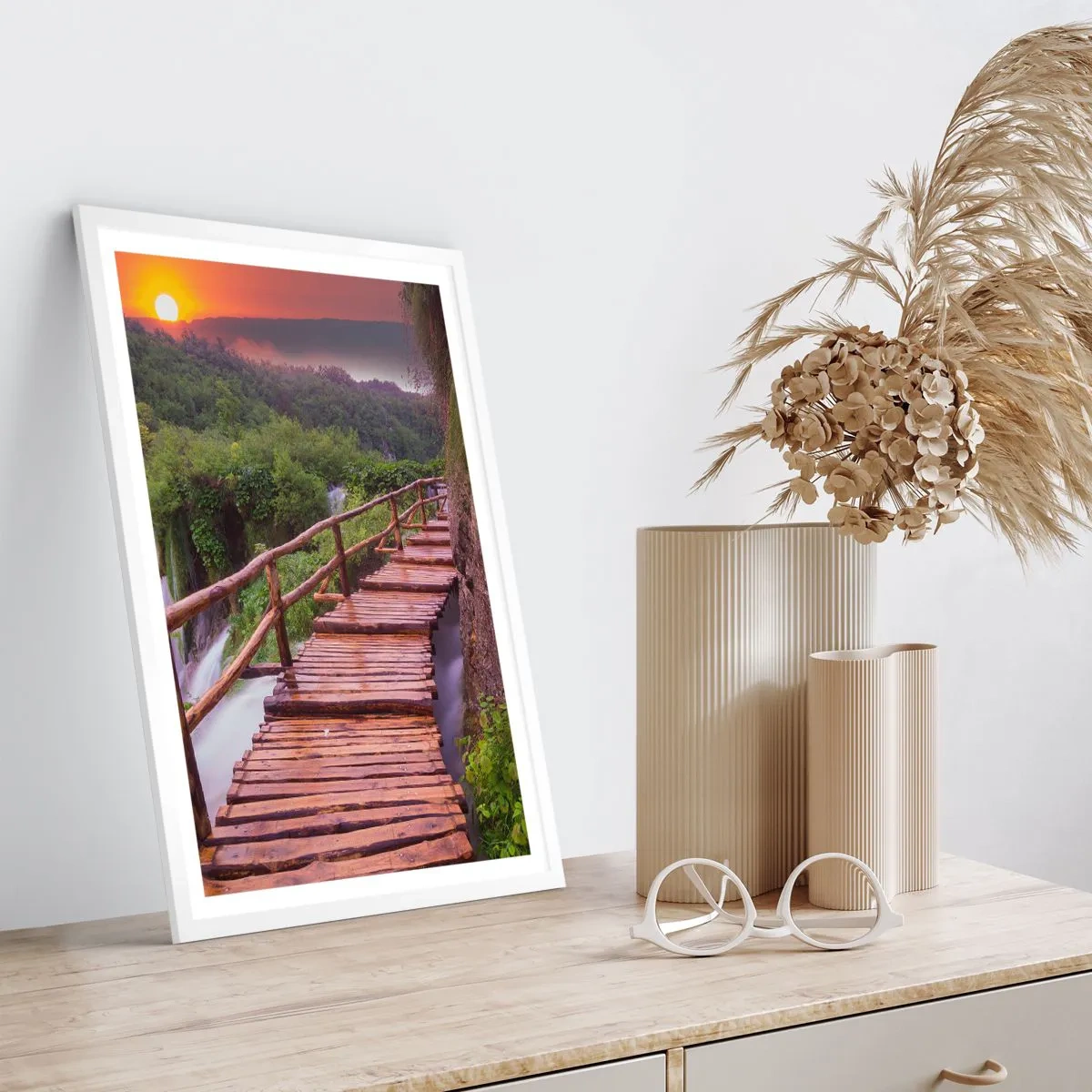 Póster en marco blanco - Una belleza inimaginable - 50x70 cm