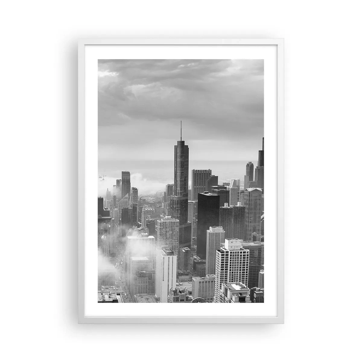 Póster en marco blanco - Paisaje americano - 50x70 cm