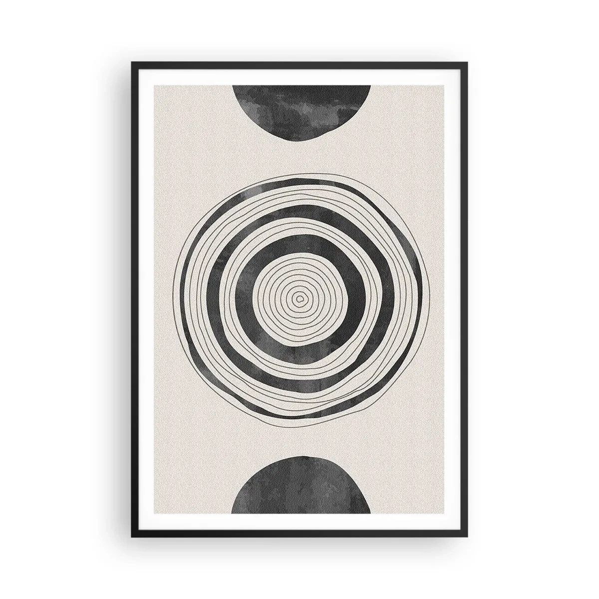 Póster en marco negro - Lo importante es lo que hay entre medias - 70x100 cm