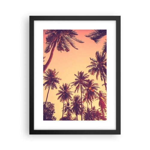 Póster en marco negro - Variante tropical - 30x40 cm