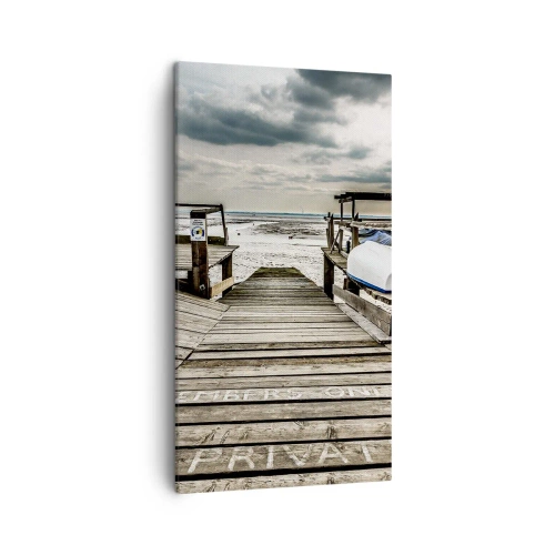 Cuadro sobre lienzo - Impresión de Imagen - La playa del norte - 45x80 cm