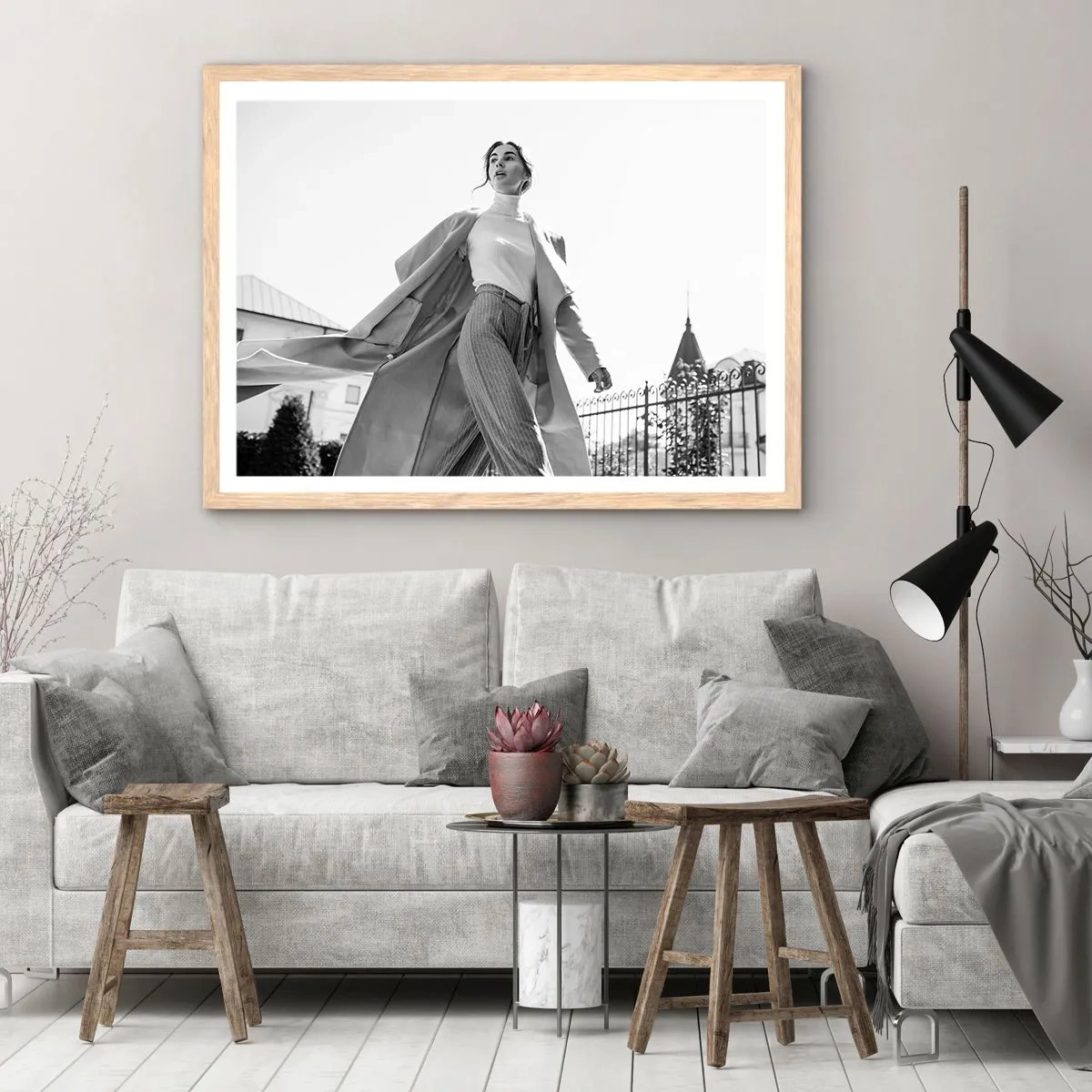 Póster en marco roble claro - ¿Vienes conmigo? - 70x50 cm