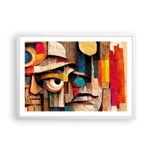 Póster en marco blanco - Te veo... - 70x50 cm