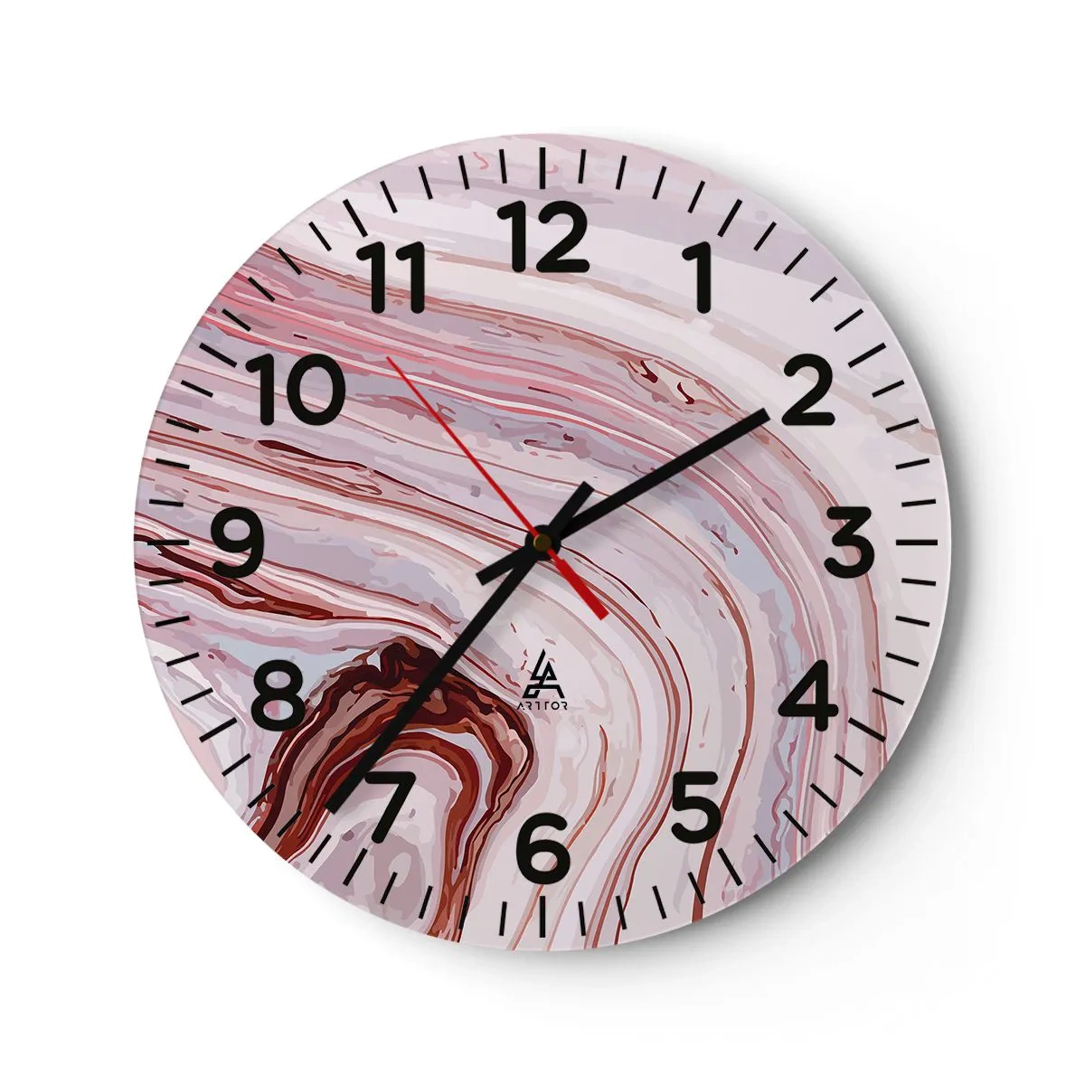 Reloj de pared - Reloj de vidrio - Cambio de dirección - 40x40 cm