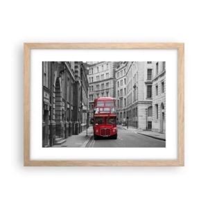 Póster en marco roble claro - La vida cotidiana no tiene por qué ser gris - 40x30 cm