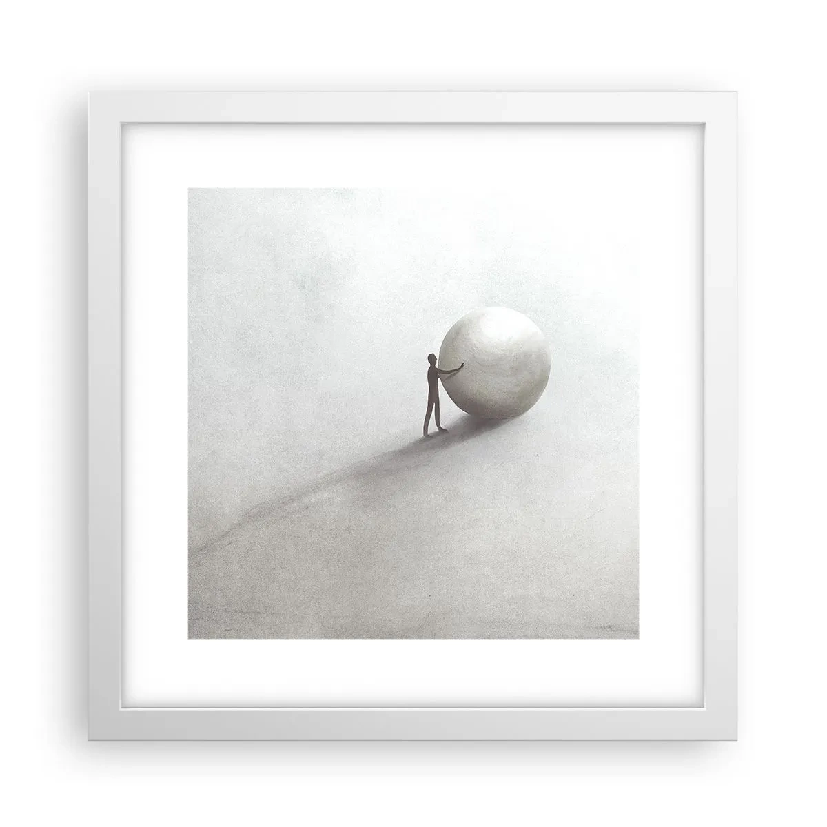 Póster en marco blanco - El juego de la vida - 30x30 cm