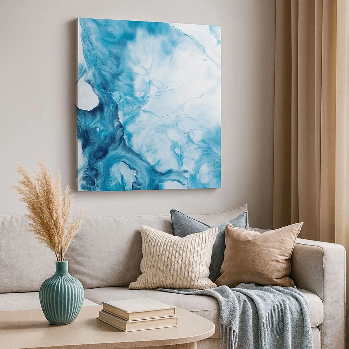 Cuadro sobre lienzo - Impresión de Imagen - Un concierto azul - 30x30 cm