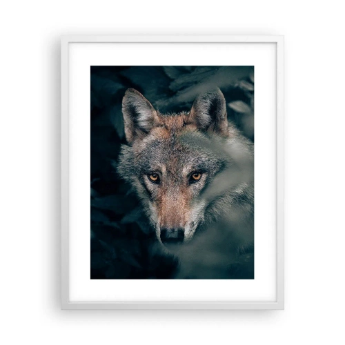 Póster en marco blanco - Cazador - 40x50 cm