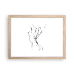 Póster en marco roble claro - Hermosa y fuerte - 40x30 cm