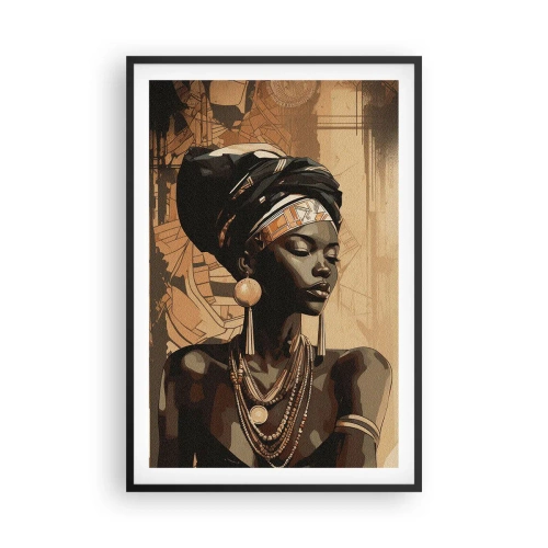 Póster en marco negro - Majestuosidad africana - 61x91 cm