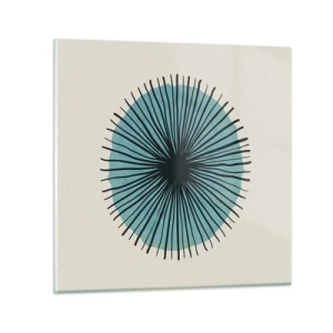 Cuadro sobre vidrio - Impresiones sobre Vidrio - Radiante en azul - 30x30 cm