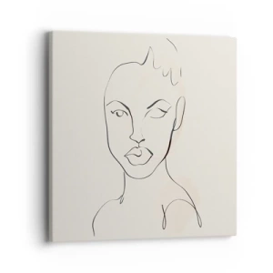 Cuadro sobre lienzo - Impresión de Imagen - Un esbozo de sensualidad - 40x40 cm