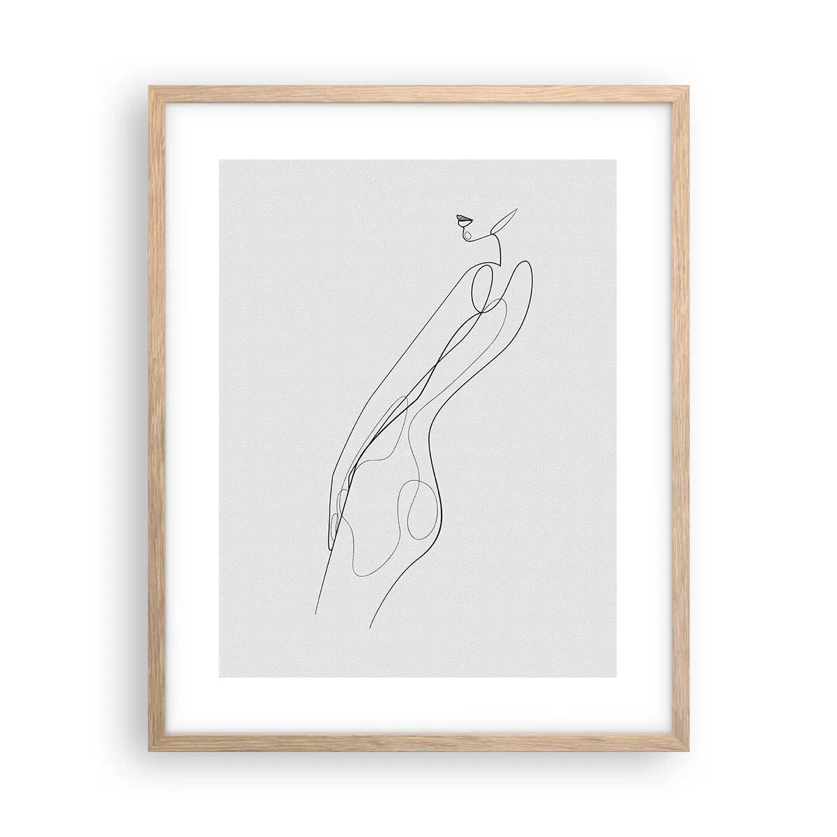 Póster en marco roble claro - Apenas una promesa - 40x50 cm