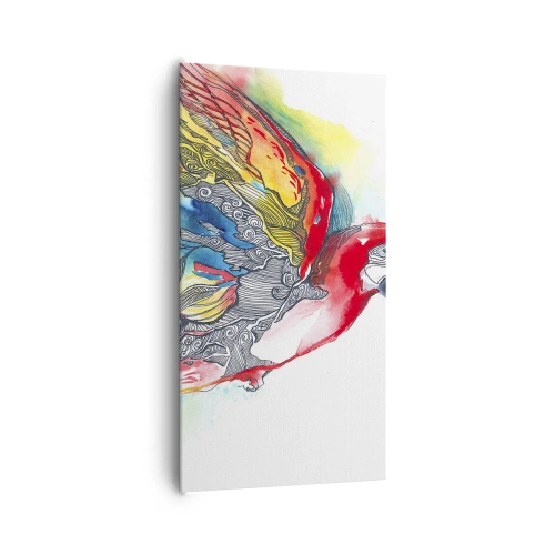 Cuadro sobre lienzo - Impresión de Imagen - Vivir con colorido - 65x120 cm