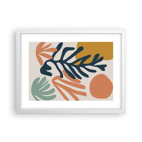 Póster en marco blanco - Mares de coral - 40x30 cm