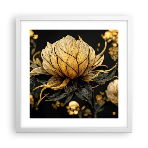 Póster en marco blanco - Sutil fragilidad - 40x40 cm