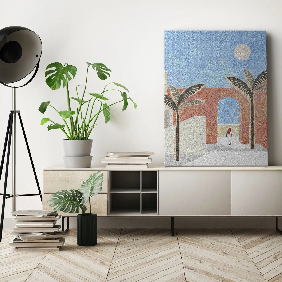 Cuadro sobre lienzo - Impresión de Imagen - Un día árabe - 45x80 cm