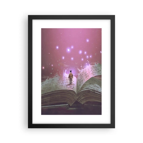 Póster en marco negro - Una invitación a otro mundo - 30x40 cm