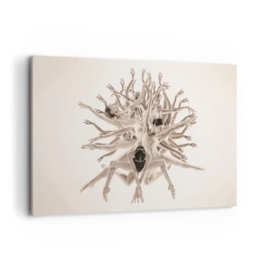 Cuadro sobre lienzo - Impresión de Imagen - Composición abstracta de bailarines en movimiento. - 120x80cm - Floreciendo en la danza - Decoración de pared moderna para salón y dormitorio ARTTOR