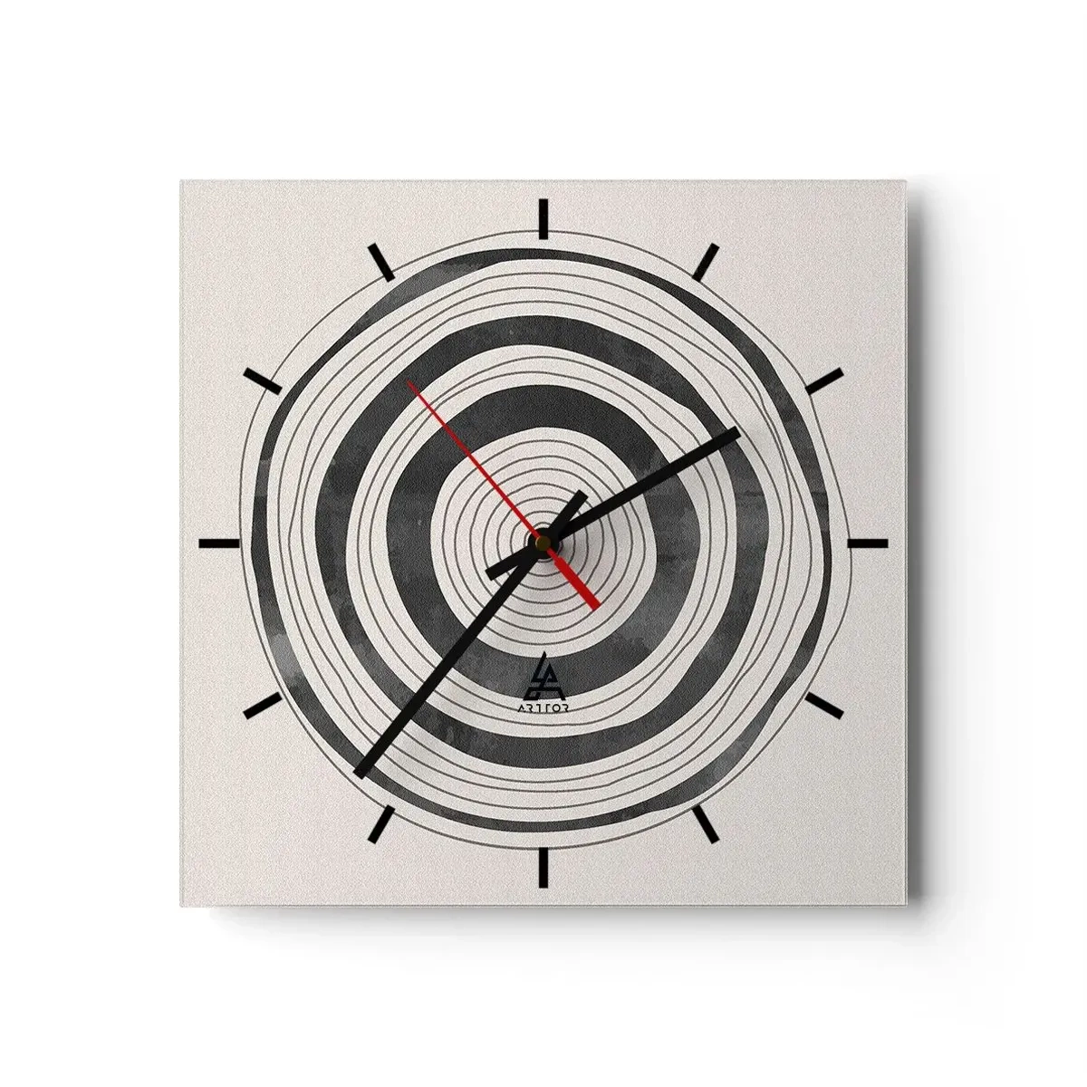 Reloj de pared - Reloj de vidrio - Lo importante es lo que hay entre medias - 40x40 cm