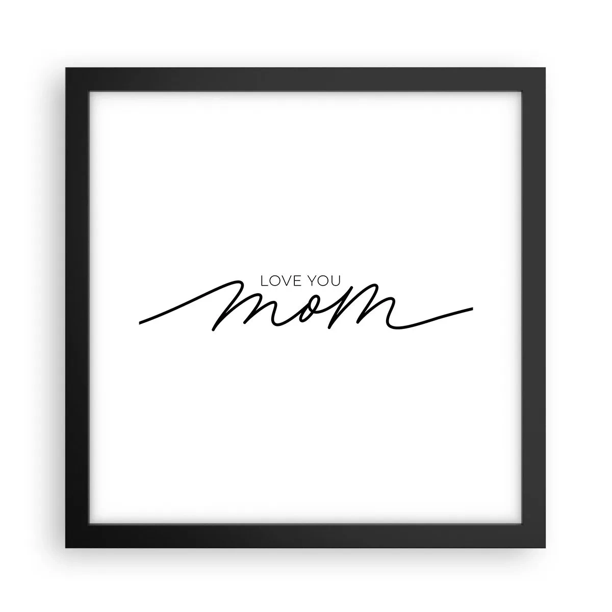 Póster en marco negro - Gran emoción - 30x30 cm