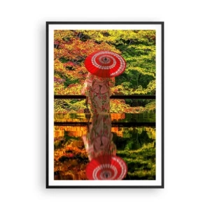 Póster en marco negro - En un templo de la naturaleza - 70x100 cm