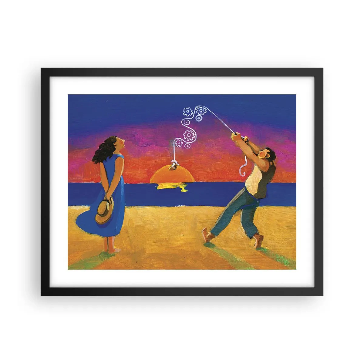 Póster en marco negro - Mucho más que una estrella del cielo - 50x40 cm