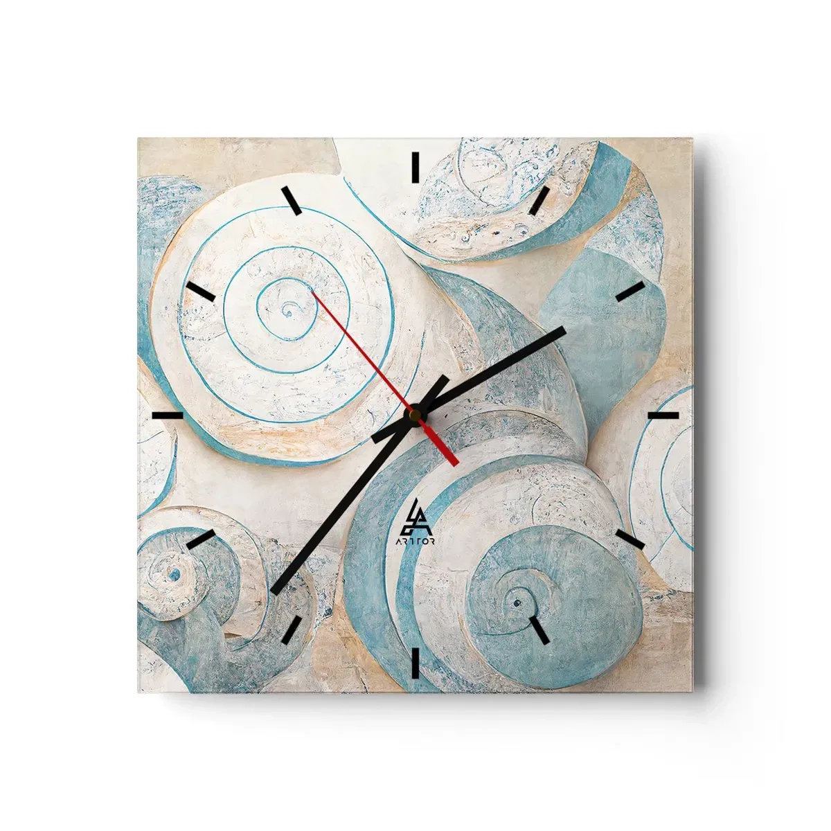 Reloj de pared - Reloj de vidrio - ¿Qué esconden en su interior? - 40x40 cm