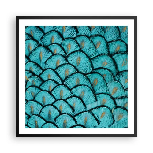 Póster en marco negro - La gran gala de las plumas - 60x60 cm