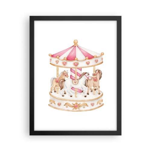 Póster en marco negro - El dulce mundo de la infancia - 30x40 cm