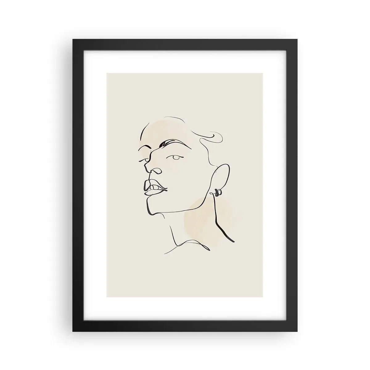 Póster en marco negro - Una mirada orgullosa - 30x40 cm