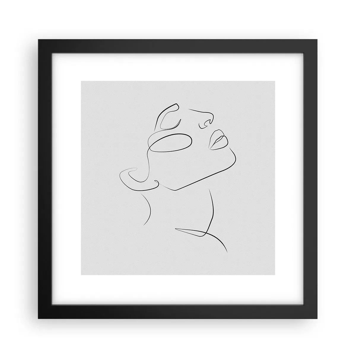 Póster en marco negro - Meandros de un sueño - 30x30 cm