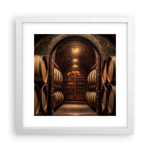 Póster en marco blanco - Sótano atmosférico - 30x30 cm