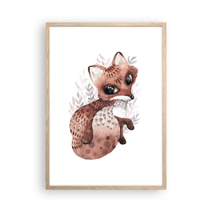 Póster en marco roble claro - Dulzura y amor - 50x70 cm