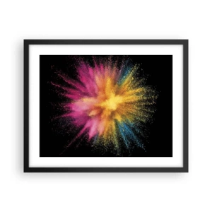 Póster en marco negro - El nacimiento de los colores - 50x40 cm
