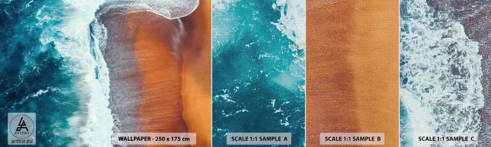 Muestra de fotomural Premium Canvas - Un toque de océano - Playa, Mar, Agua - 100x30 cm