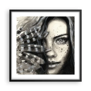 Póster en marco negro - Belleza salvaje - 50x50 cm