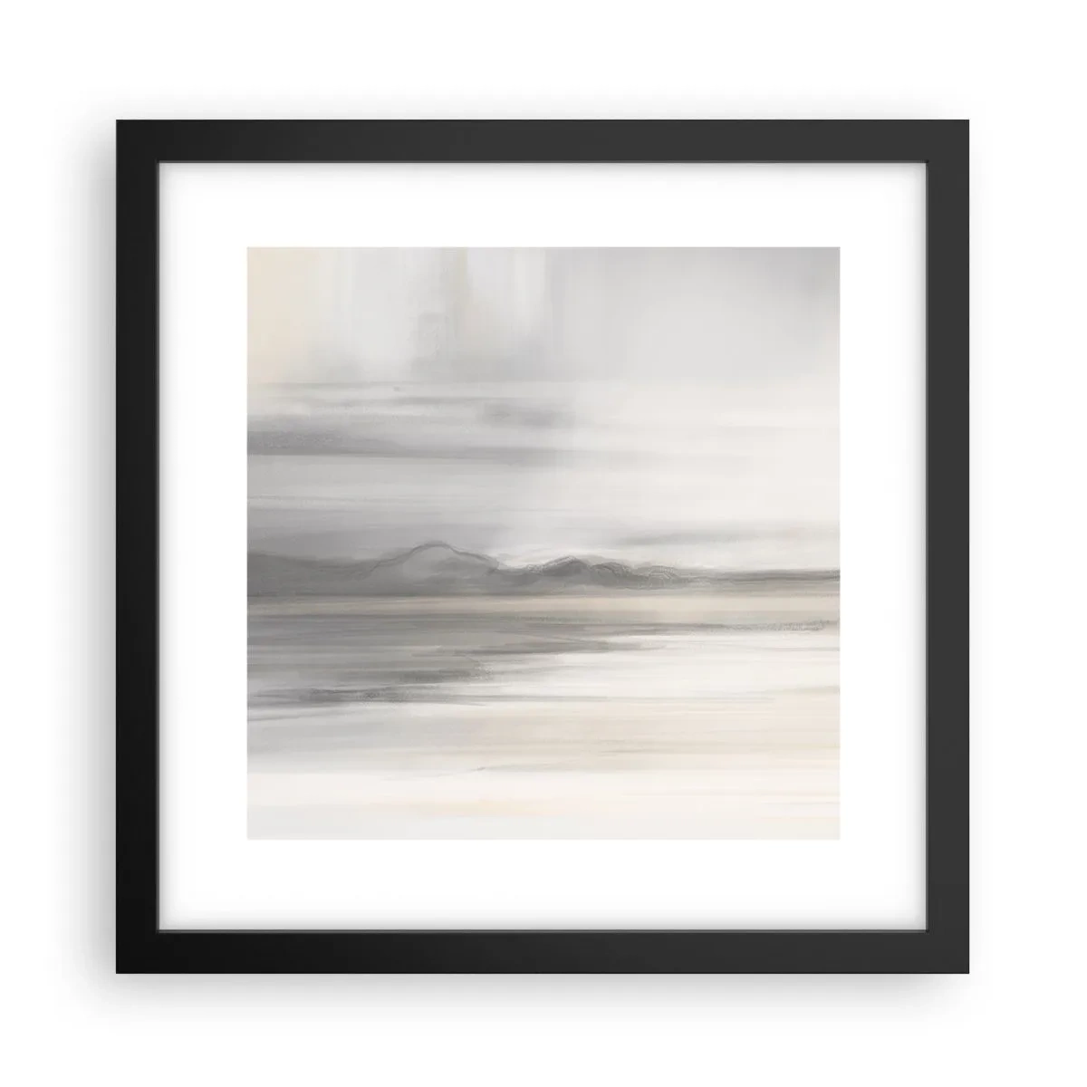 Póster en marco negro - Una distancia reflexiva - 30x30 cm