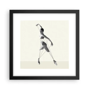 Póster en marco negro - Títere de sí misma - 30x30 cm