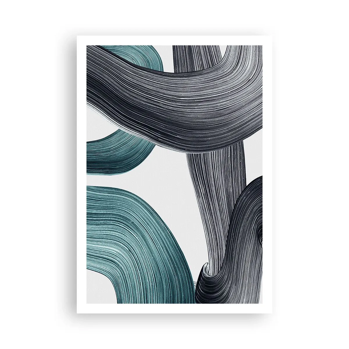 Póster - Senderos esmeralda y negro - 70x100 cm