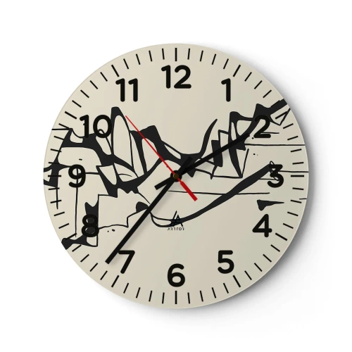Reloj de pared - Reloj de vidrio - Tal vez sea un paisaje - 40x40 cm