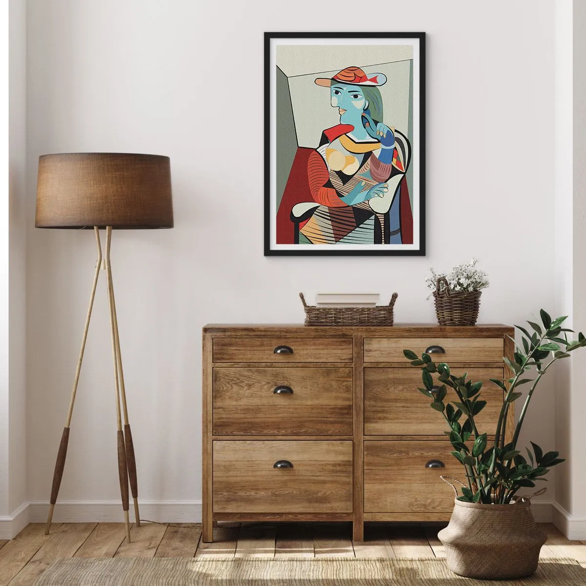 Póster en marco negro - A través de los ojos de Picasso - 61x91 cm