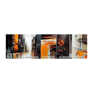 Muestra de fotomural autoadhesivo Deluxe Sticker - Día lluvioso - Arquitectura, Arte Moderno, Ciudad - 100x30 cm