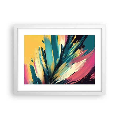 Póster en marco blanco - Composición - una explosión de alegría - 40x30 cm