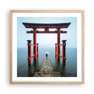 Póster en marco roble claro - Ensueño japonés - 50x50 cm