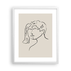 Póster en marco blanco - Y se convirtieron en uno - 40x50 cm