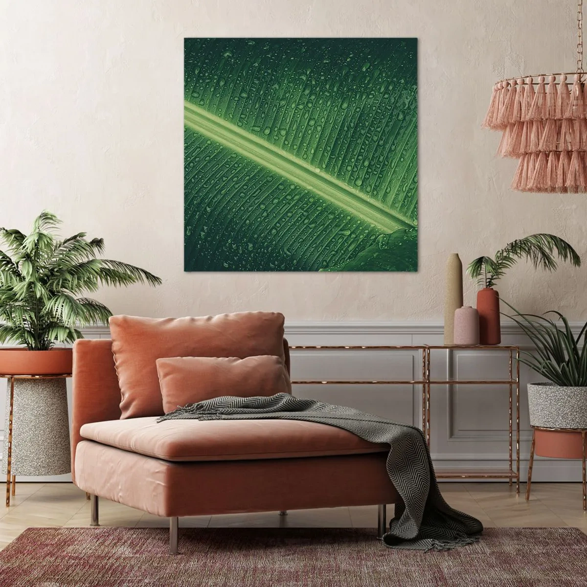 Cuadro sobre lienzo - Impresión de Imagen - Estructura del verde - 30x30 cm